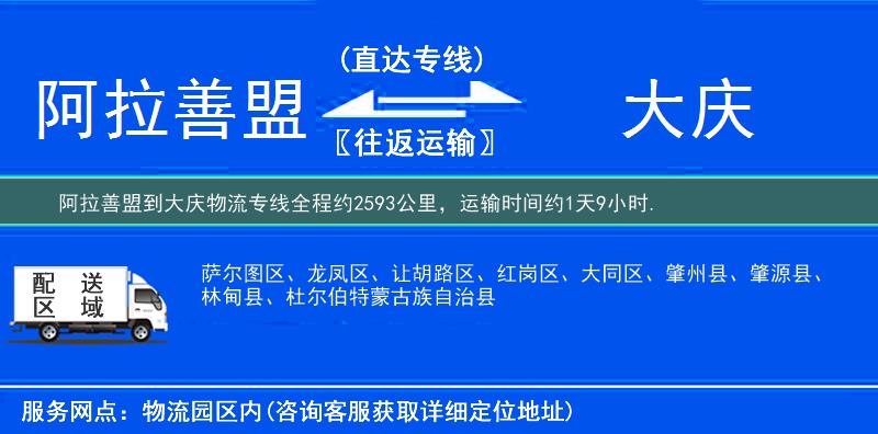 阿拉善盟到物流專線