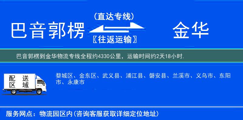 巴音郭楞到物流專線