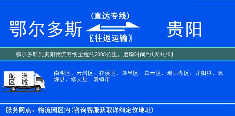 鄂爾多斯到物流專線