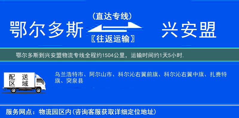 鄂爾多斯到物流專線