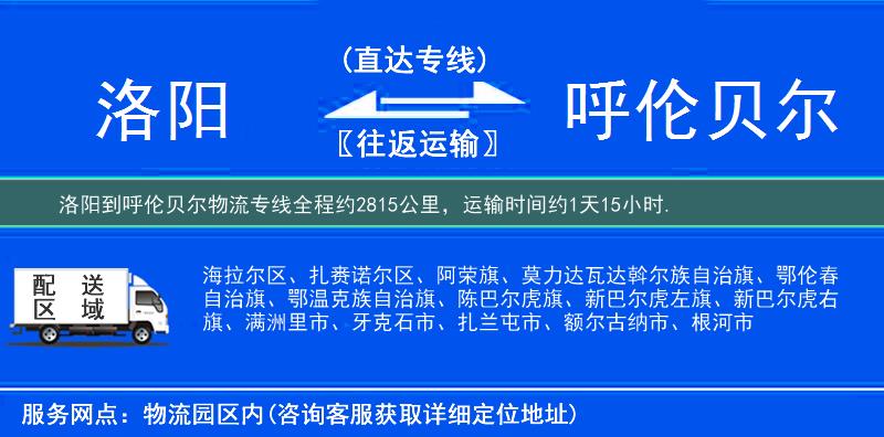 洛陽到物流專線