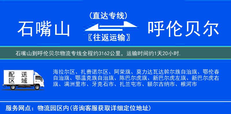 石嘴山到物流專線