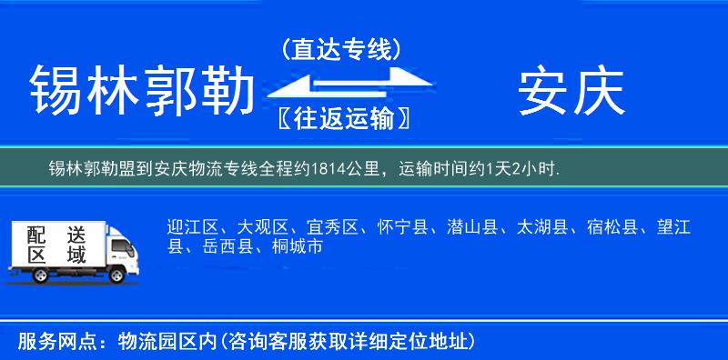 錫林郭勒盟到物流專線