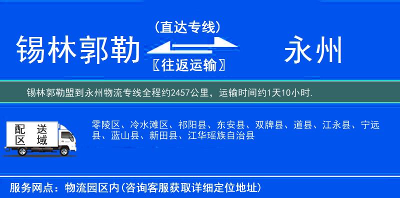 錫林郭勒盟到物流專線